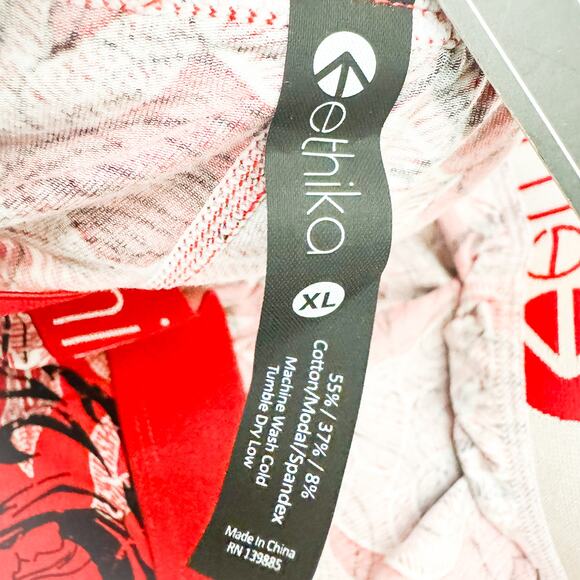 Ethika Red Print Stretch Waistband Legging Pant Size XL NWT - Picture 4 of 7